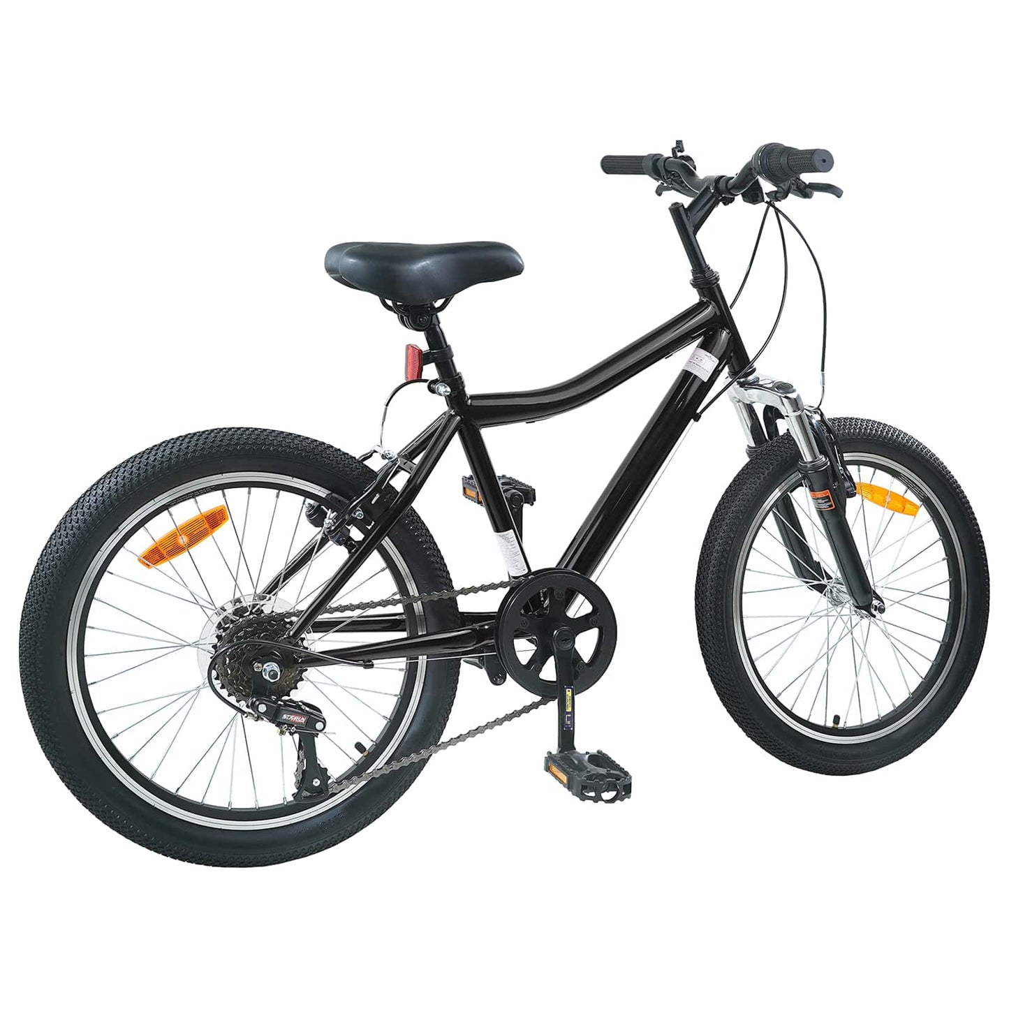 Vaikų Dviratis 24 Colių 6-Speed 8-12 metų Juoda