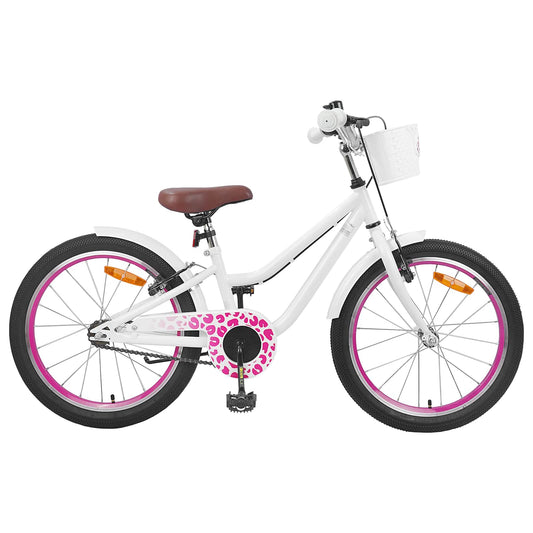 Vaikų Dviratis 18 Colių 5–7 metų vaikams Balta
