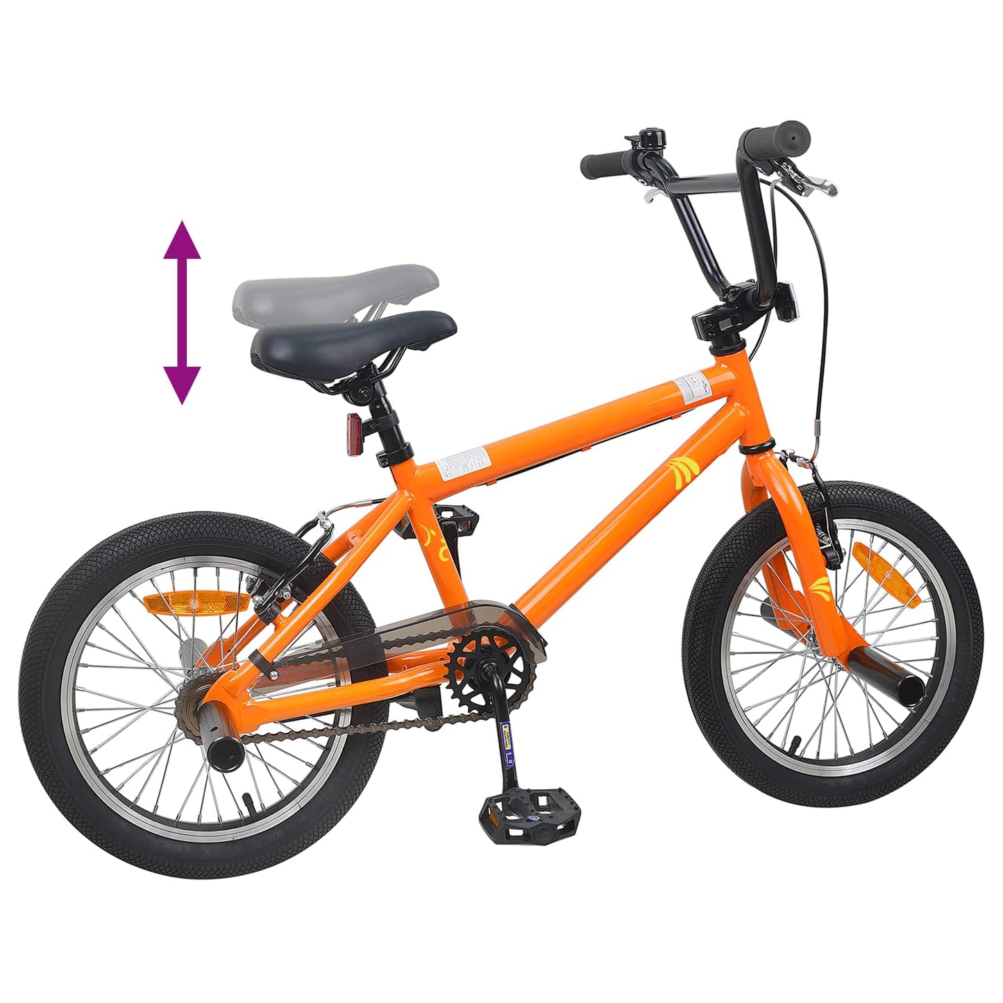 BMX Dviratis 20 Colių skirta vyresniems nei 9 metų Oranžinė