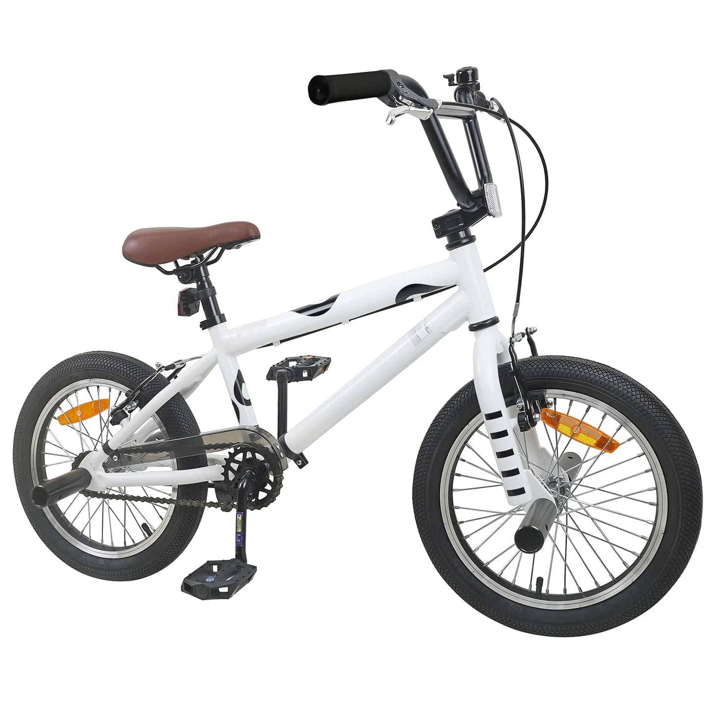 BMX Dviratis 16 Colių 5-8 metų amžiaus Balta
