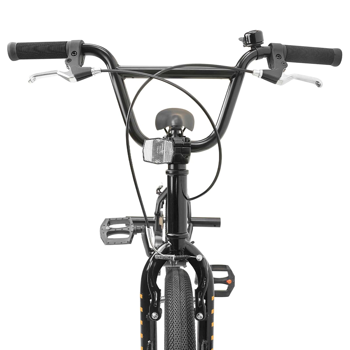 BMX Dviratis 16 Colių 5-8 metų amžiaus Juoda