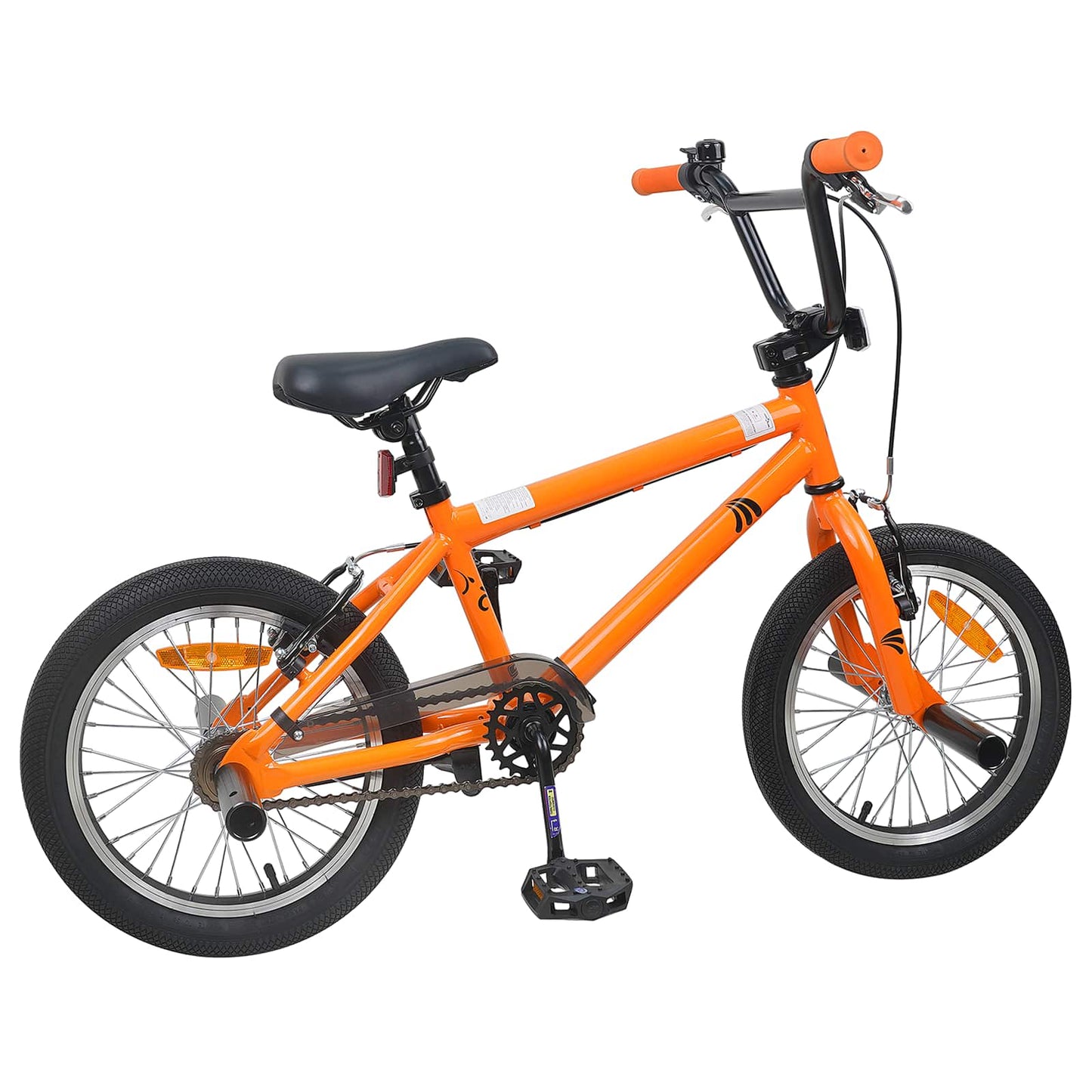 BMX Dviratis 18 Colių 7-10 metų amžiaus Oranžinė