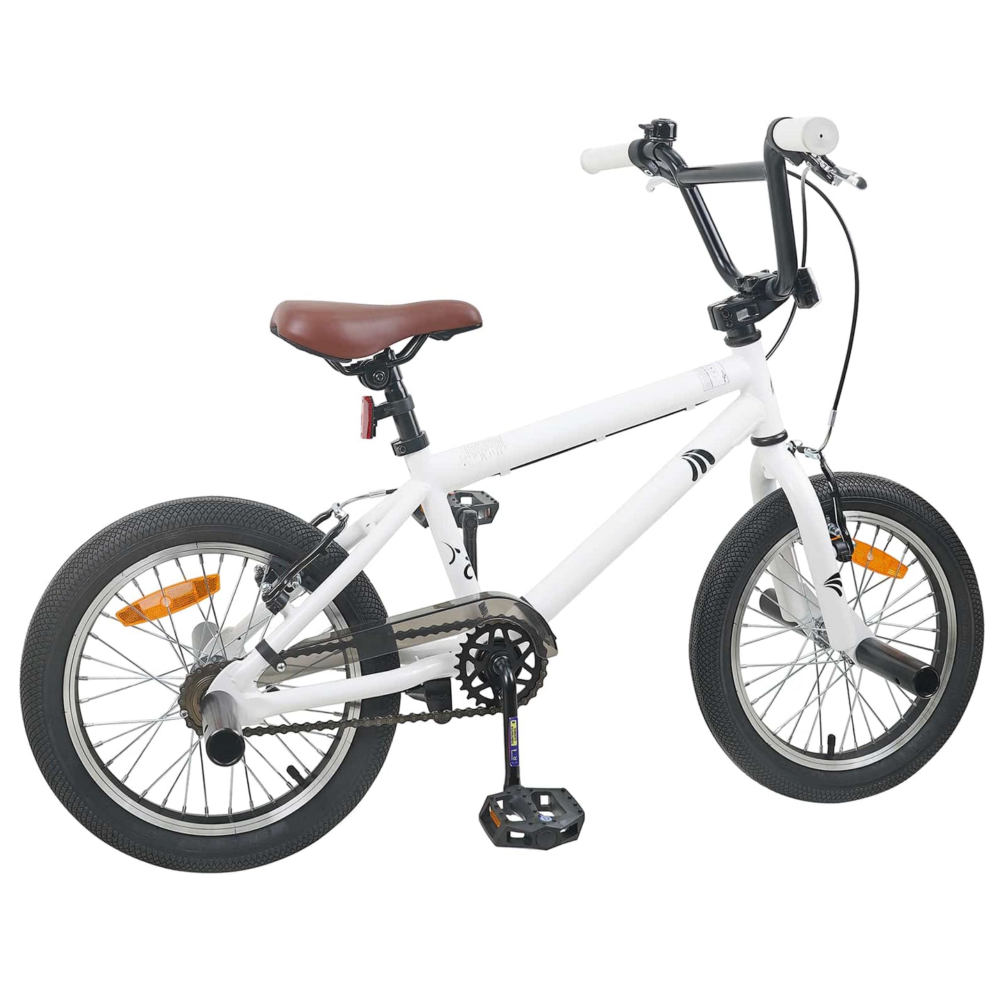 BMX Dviratis 18 Colių 7-10 metų amžiaus Balta