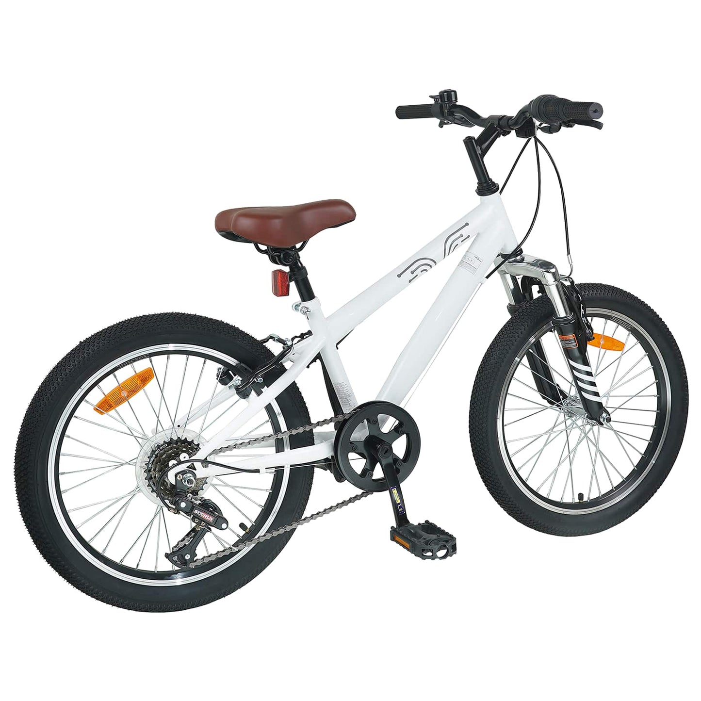Kids Mountain Bike 20 Colių 6-Speed 5-8 metų amžiaus Balta