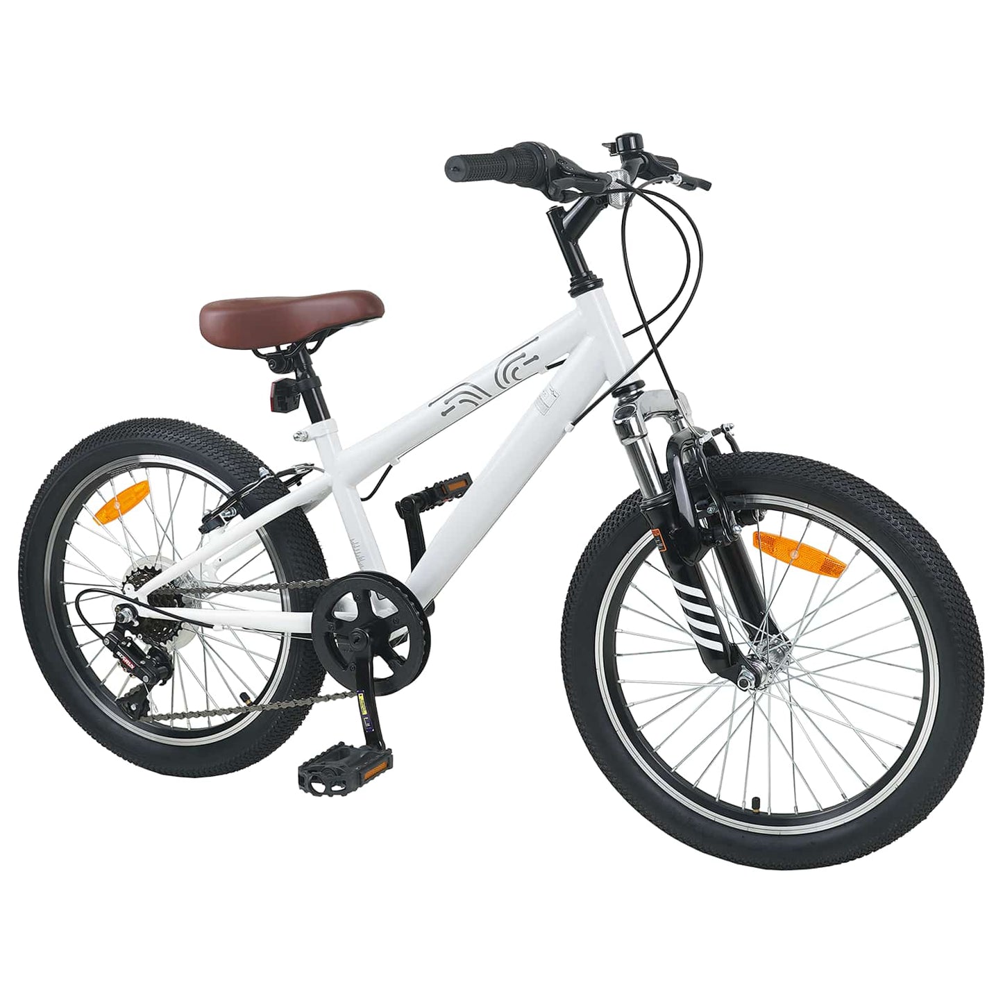 Kids Mountain Bike 24 Colių 6-Speed 8-12 metų Balta
