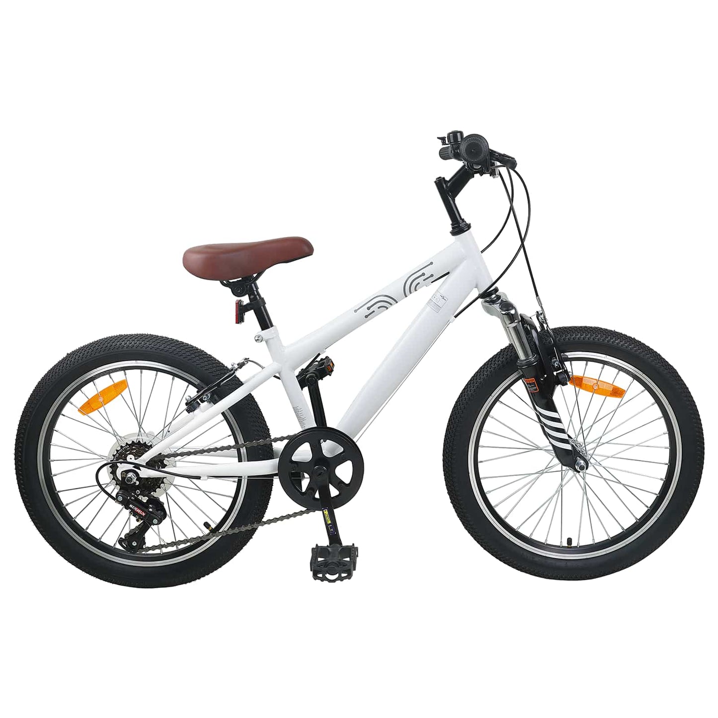 Kids Mountain Bike 24 Colių 6-Speed 8-12 metų Balta