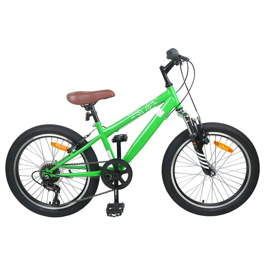 Kids Mountain Bike 24 Colių 6-Speed 8-12 metų Žalia