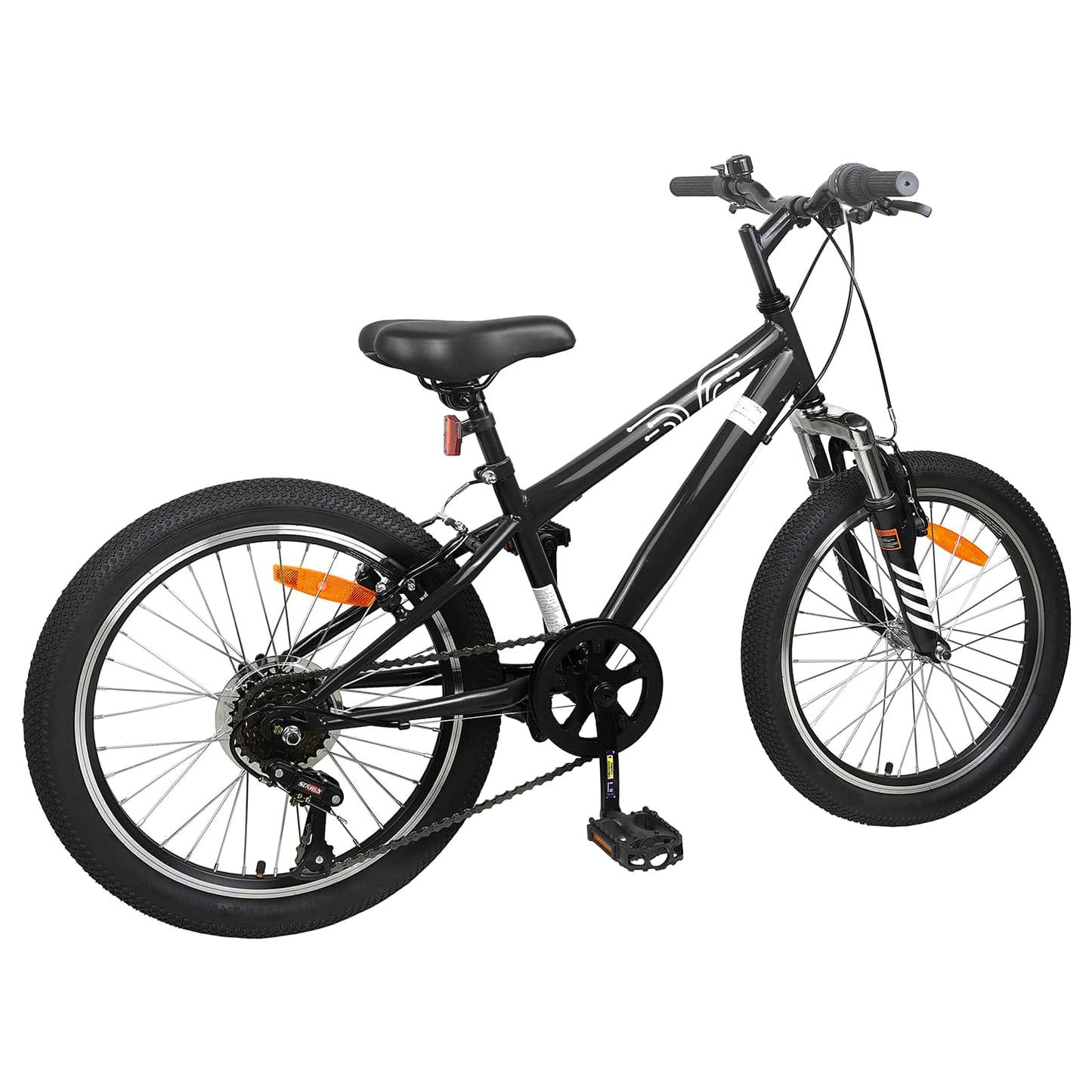 Kids Mountain Bike 20 Colių 6-Speed 5-8 metų amžiaus Juoda