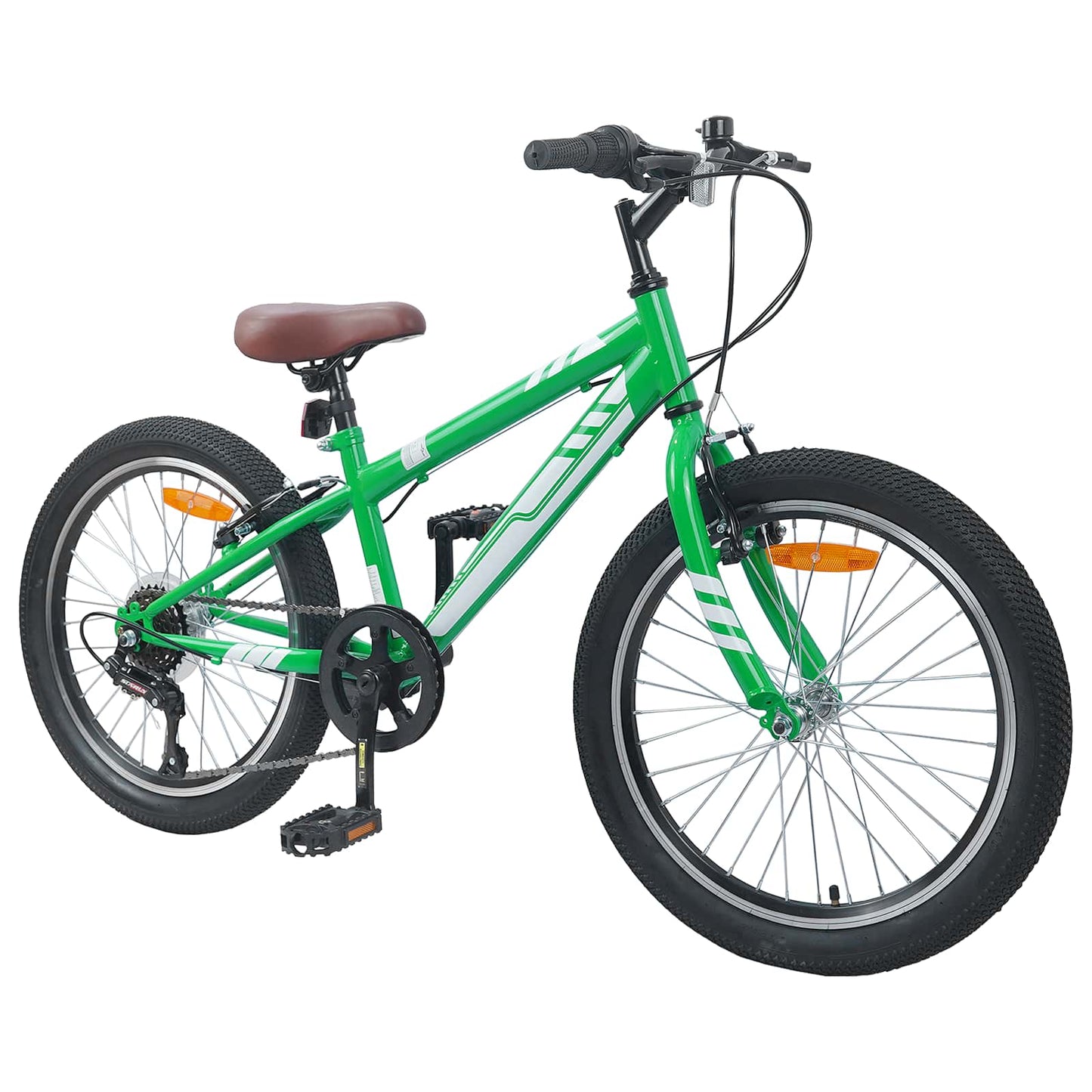 Kalnų Dviratis 24 Colių 6-Speed 8-12 metų Žalia