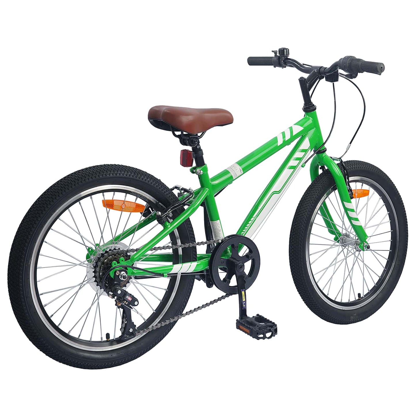 Kalnų Dviratis 24 Colių 6-Speed 8-12 metų Žalia