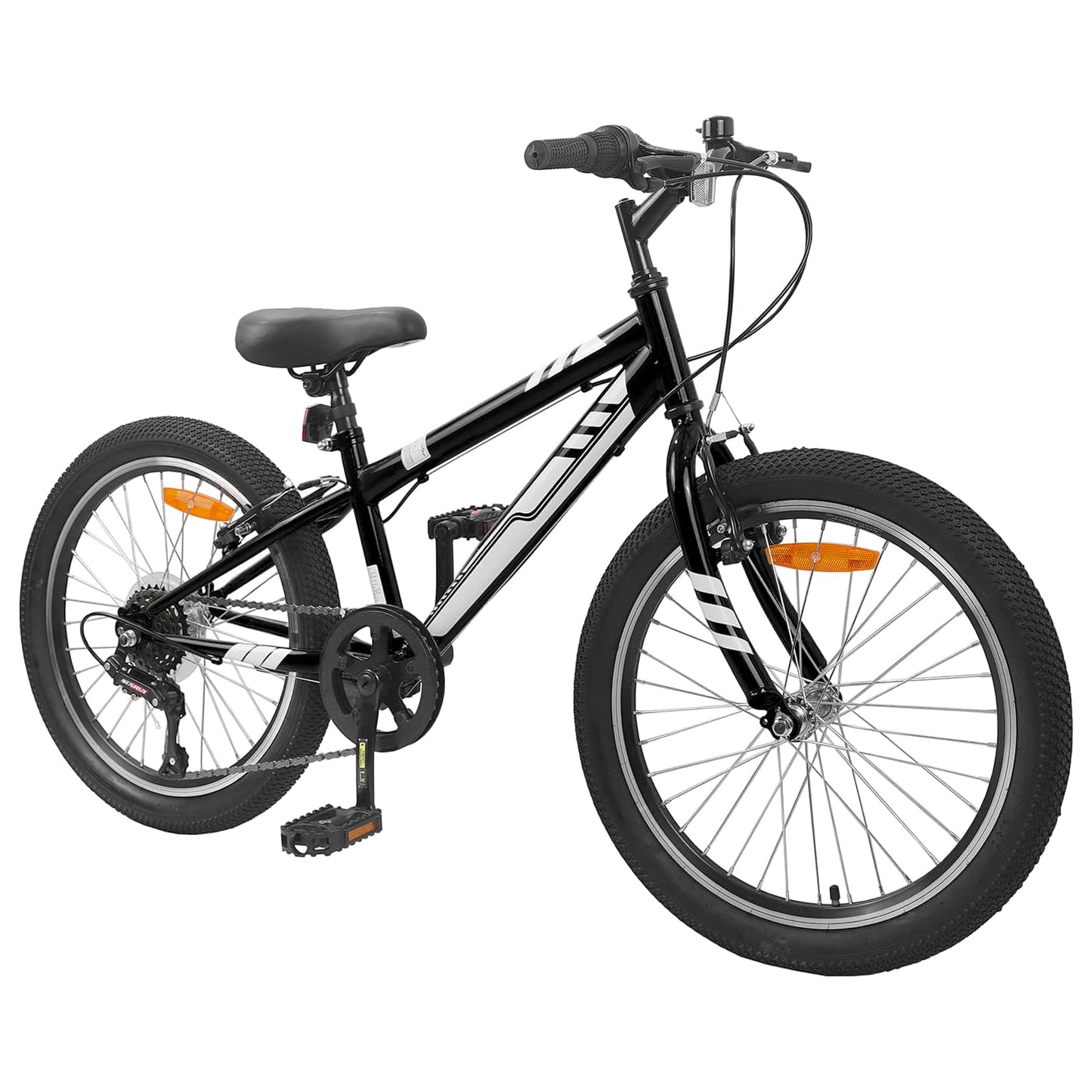 Kalnų Dviratis 24 Colių 6-Speed 8-12 metų Juoda