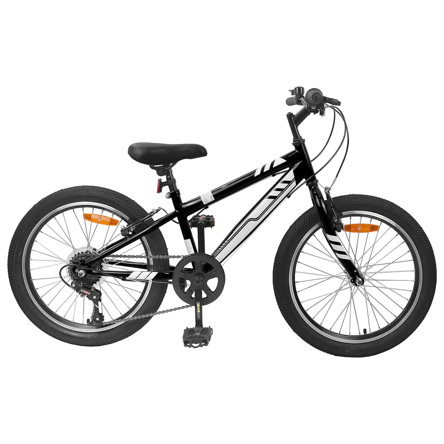 Kalnų Dviratis 24 Colių 6-Speed 8-12 metų Juoda