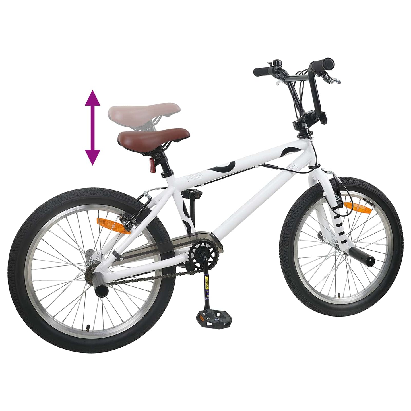 BMX Dviratis 20 Colių skirta vyresniems nei 9 metų Balta