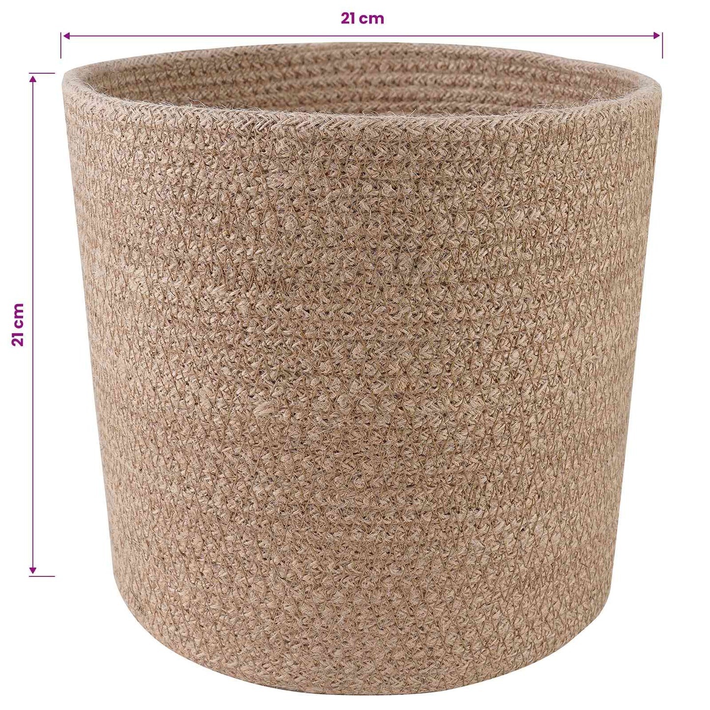 Vazonų rinkinys 2 pcs Natūrali Ø 21 x 21 cm 100% Tossa Džiutas