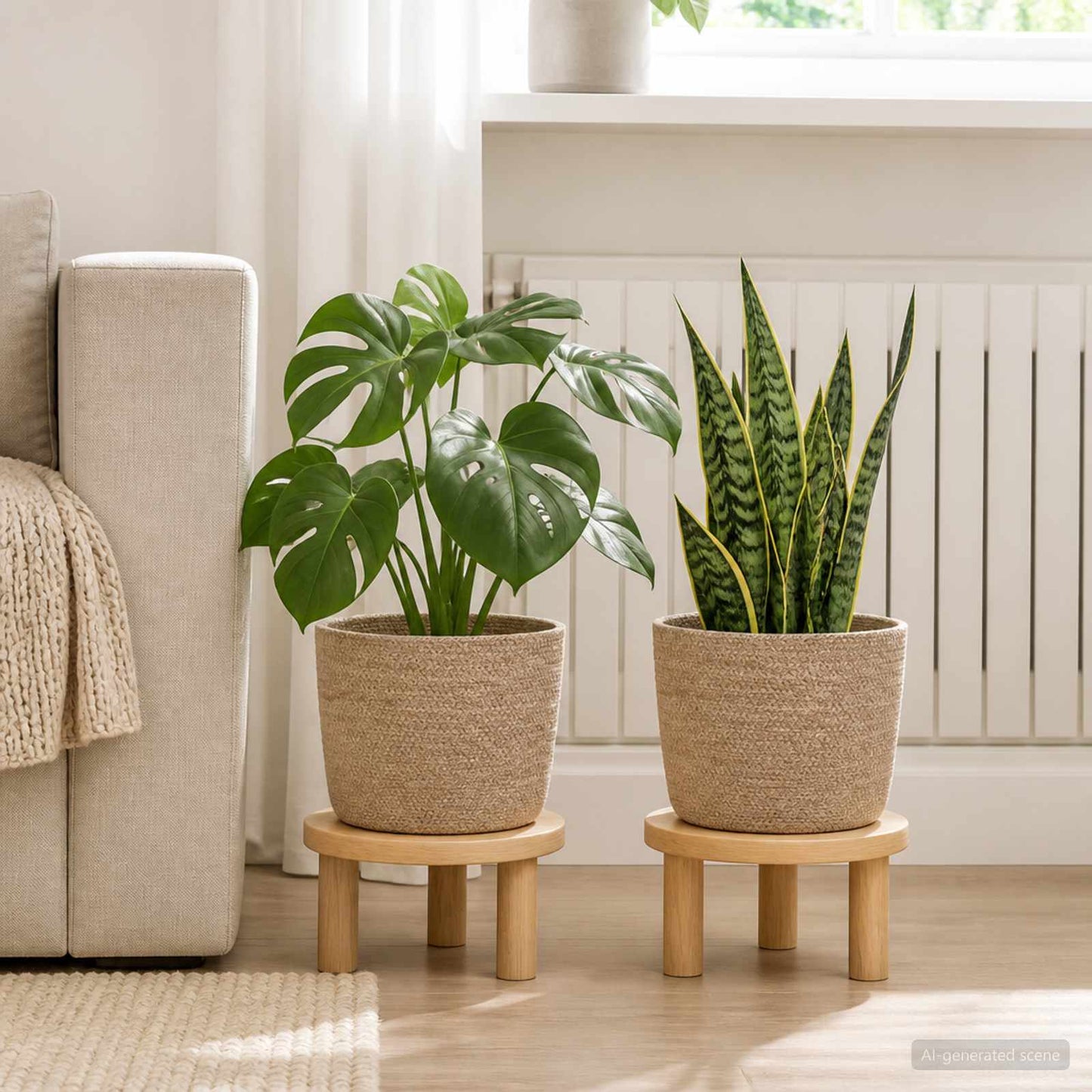 Vazonų rinkinys 2 pcs Natūrali Ø 28 x 28 cm 100% Tossa Džiutas