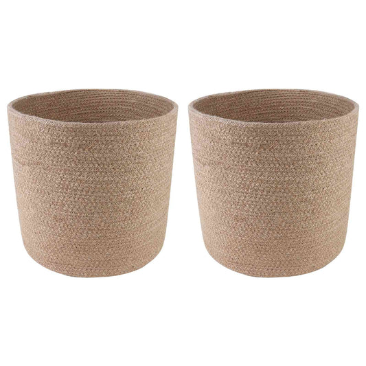 Vazonų rinkinys 2 pcs Natūrali Ø 28 x 28 cm 100% Tossa Džiutas