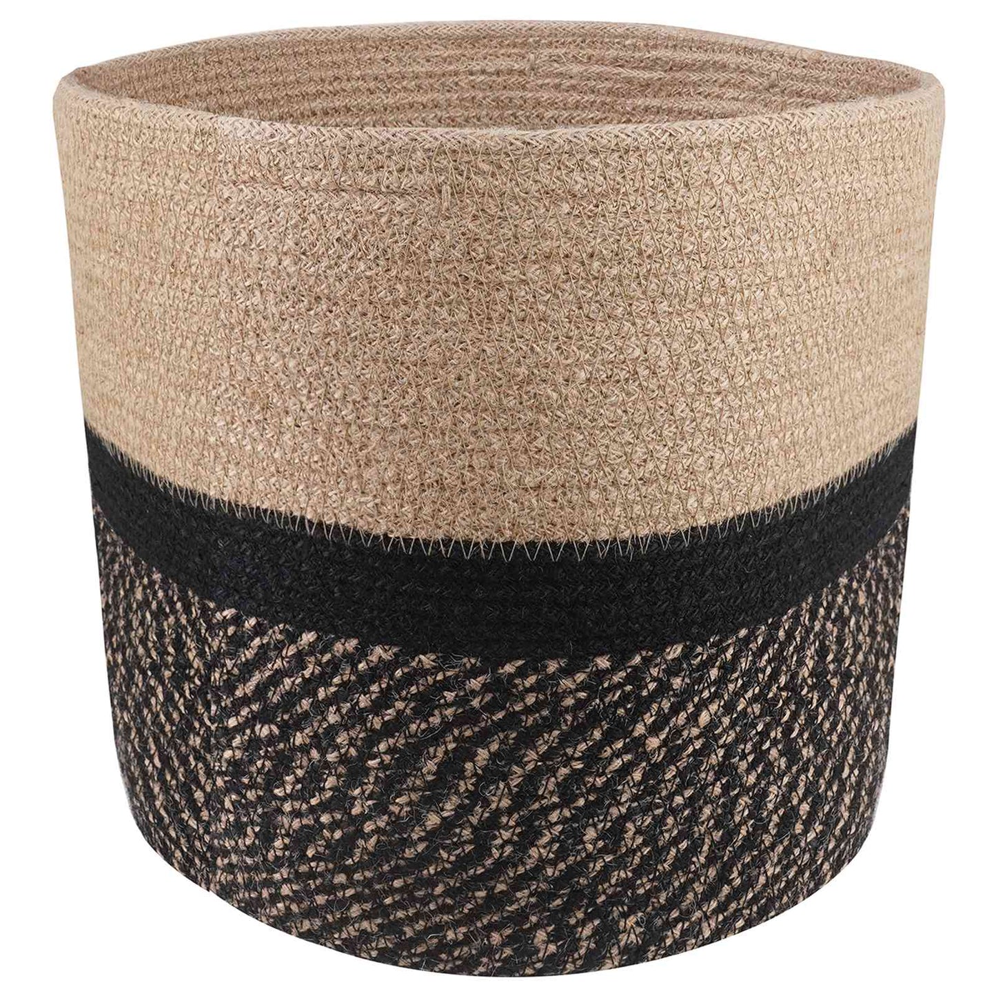 Vazonų rinkinys 2 pcs Natūrali ir juoda Ø 28 x 28 cm