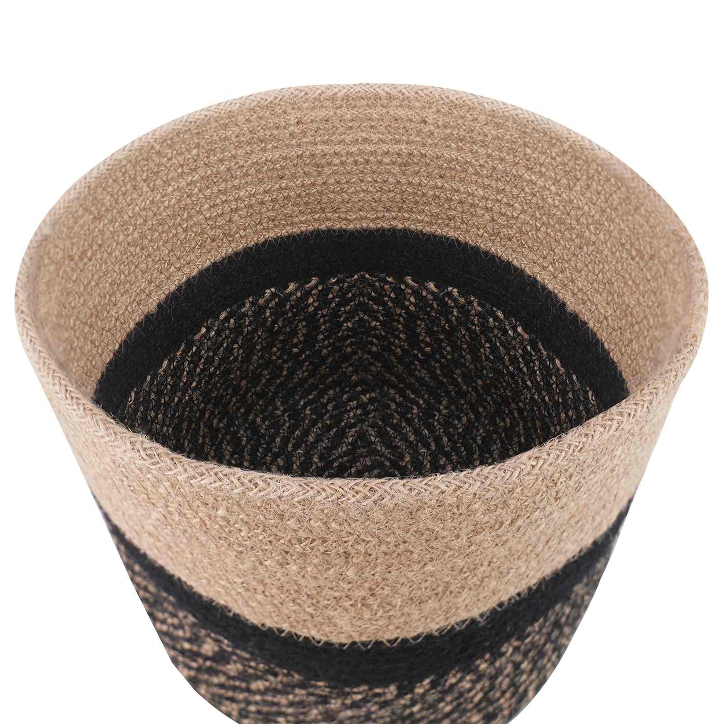 Vazonų rinkinys 2 pcs Natūrali ir juoda Ø 21 x 21 cm