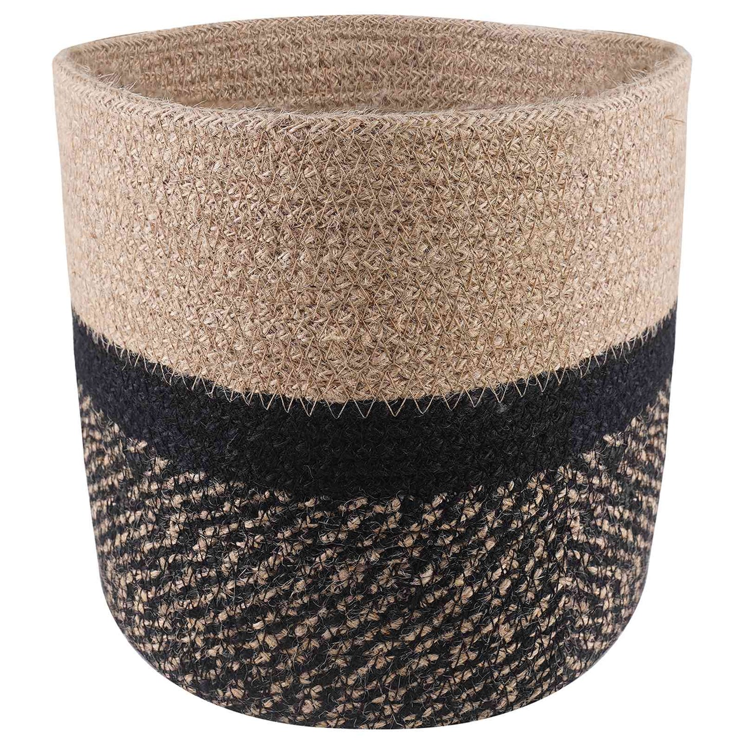 Vazonų rinkinys 2 pcs Natūrali ir juoda Ø 21 x 21 cm