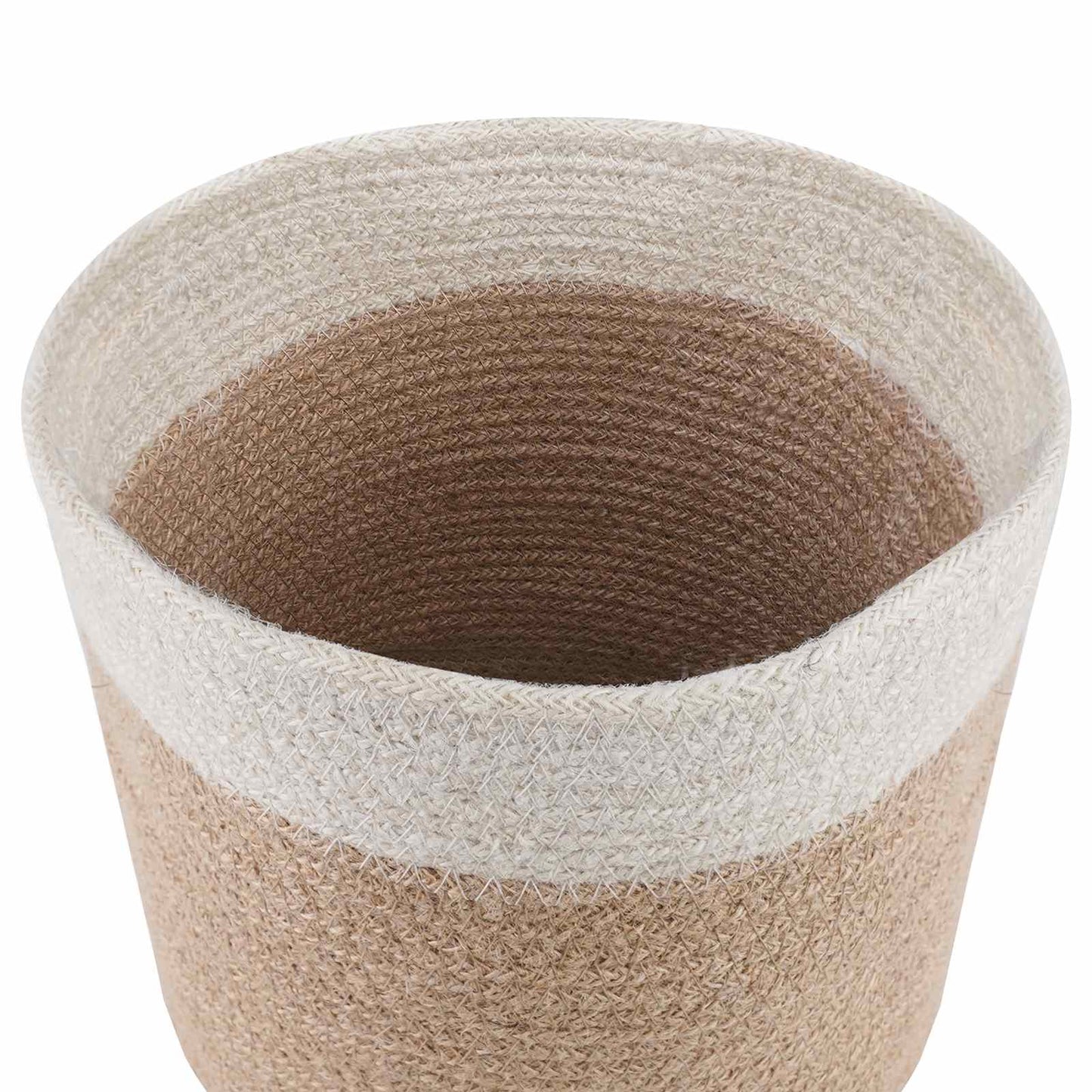 Vazonų rinkinys 2 pcs Natūrali ir Balta Ø 21 x 21 cm