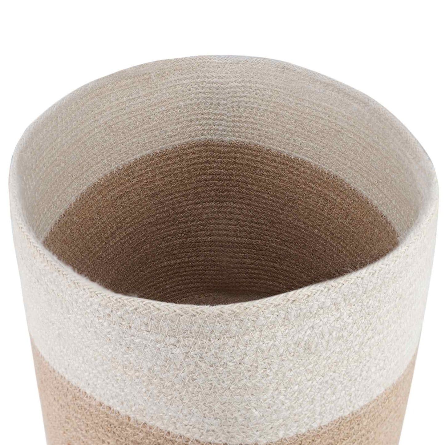 Vazonų rinkinys 2 pcs Natūrali ir Balta Ø 28 x 28 cm