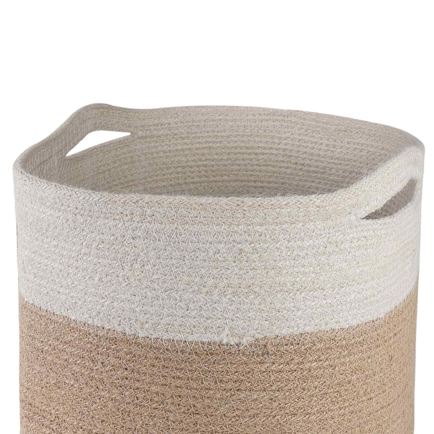 Vazonų rinkinys 2 pcs Natūrali ir Balta Ø 28 x 28 cm