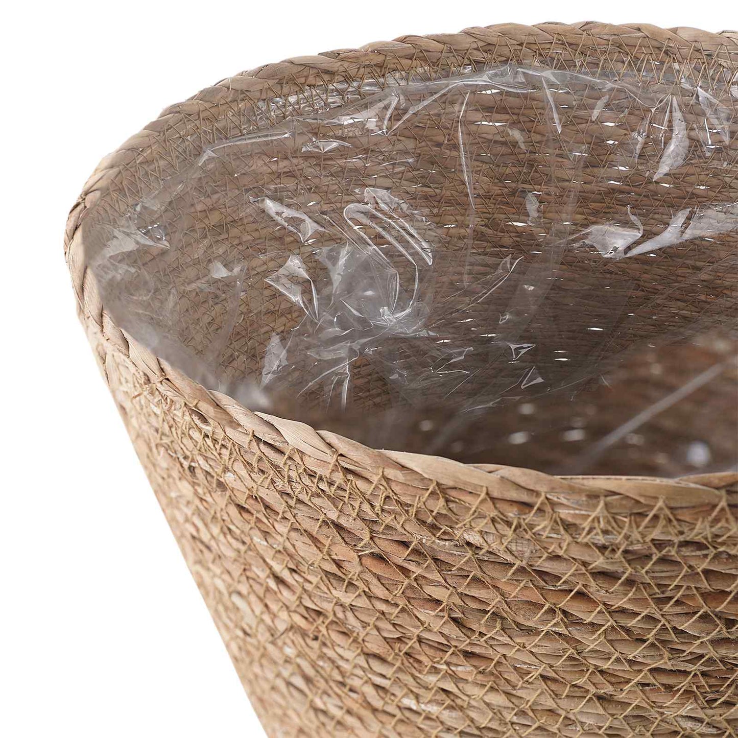 Jūros žolės augalų krepšiai 3 pcs Natūrali Ø26 x 19 cm