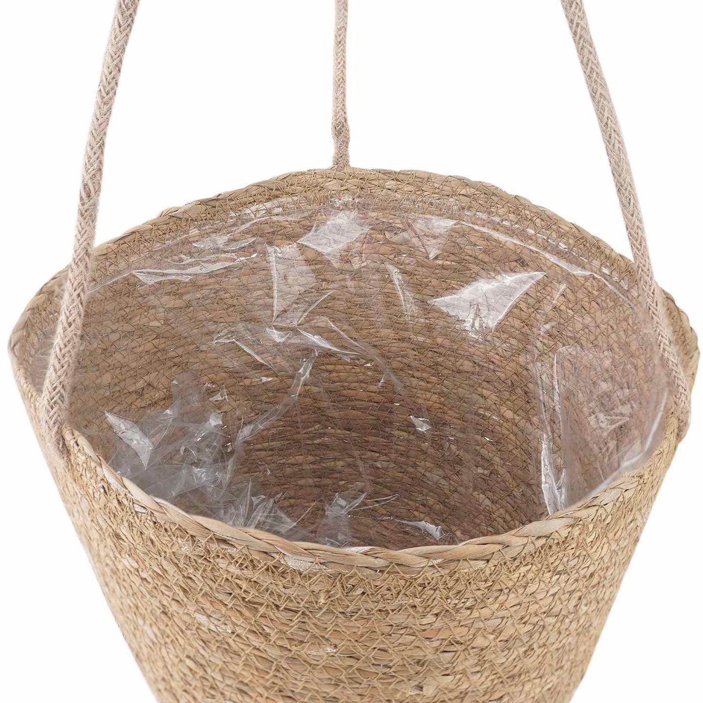 Jūros žolės augalų krepšiai 3 pcs Natūrali Ø26 x 19 cm