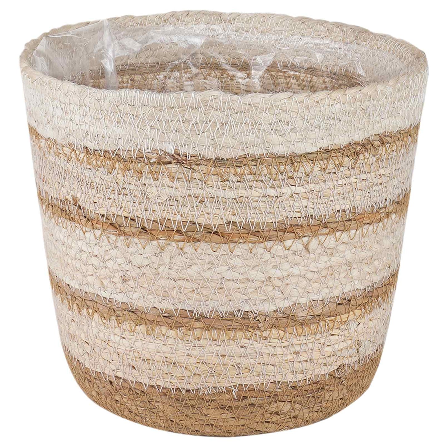 Jūros žolės augalų krepšiai 3 pcs Natūralus, Baltas ir Kreminis