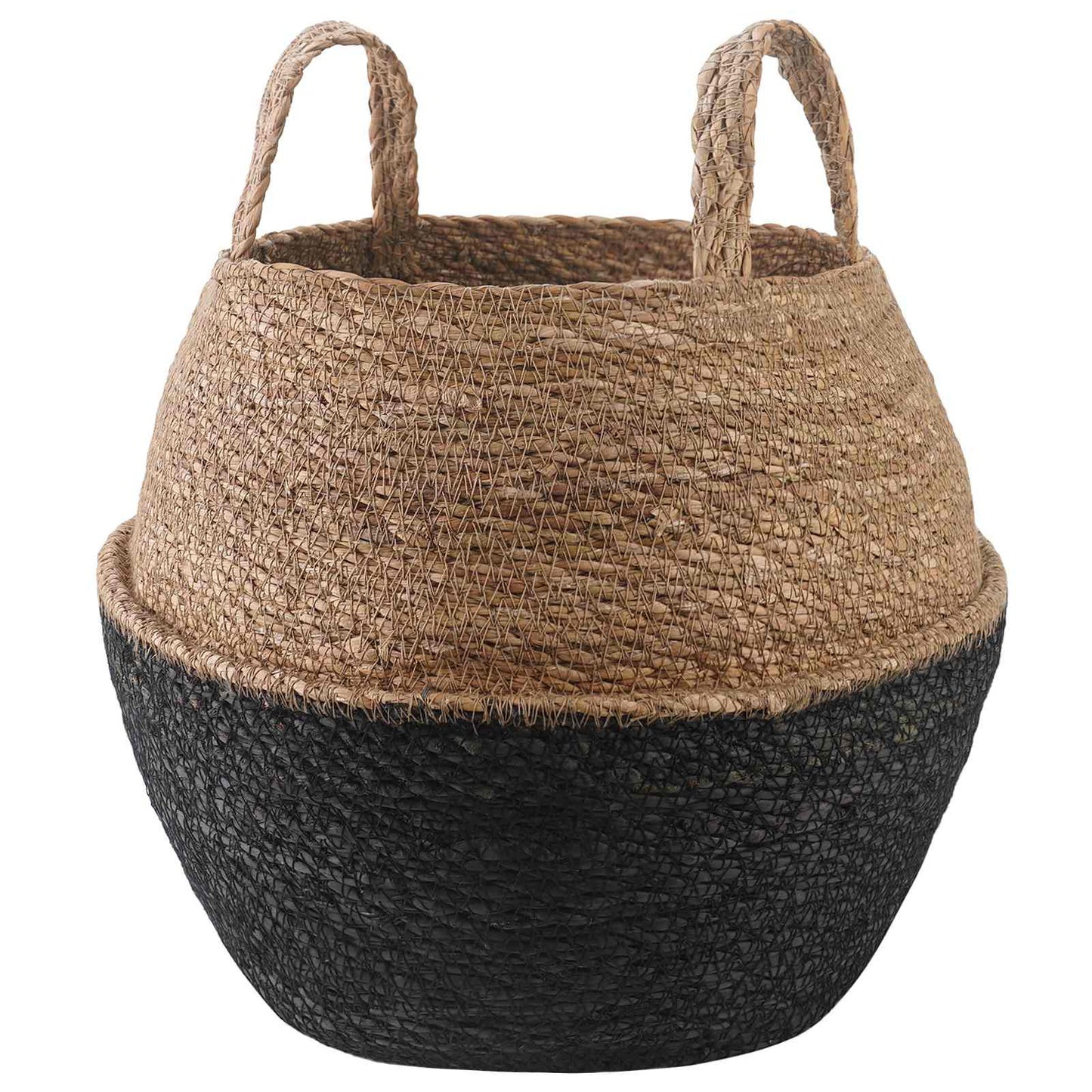 Vazonas su rankenomis Juoda Ø 32 x 32 cm 100% Jūros žolė