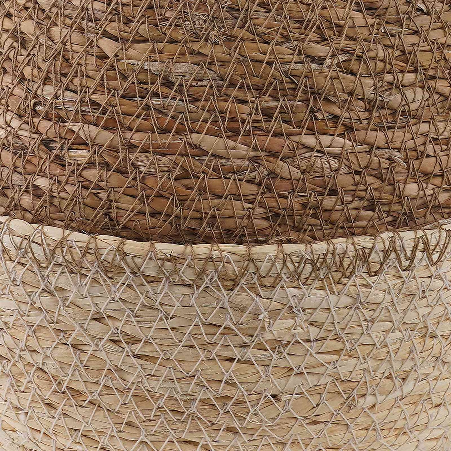 Vazonas su rankenomis 2 pcs Balta Ø 22 x 20 cm 100% Jūros žolė