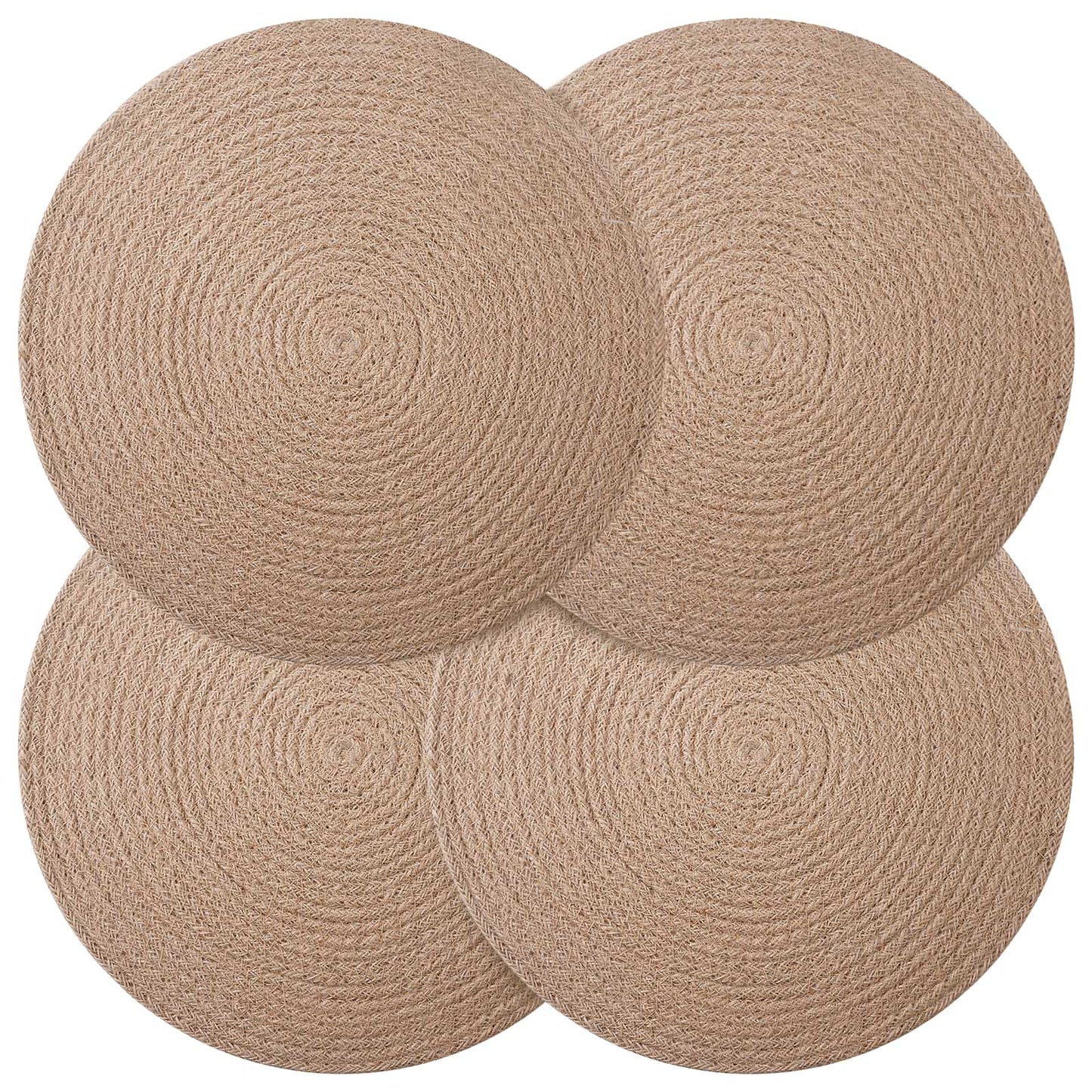 Džiuto paveikslai 4 pcs Natūrali Ø 30 cm 100% Tossa Džiutas