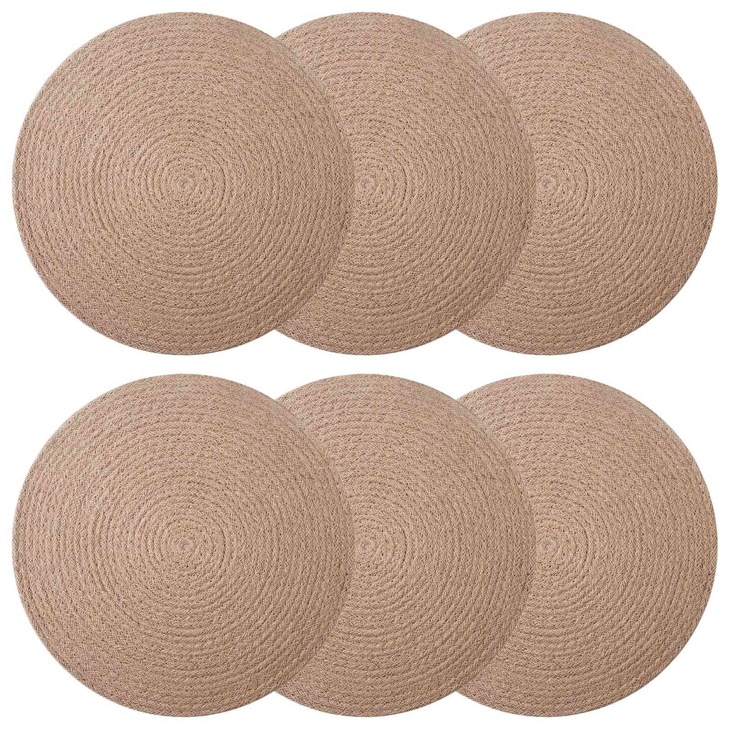 Džiuto paveikslai 6 pcs Natūrali Ø 30 cm 100% Tossa Džiutas
