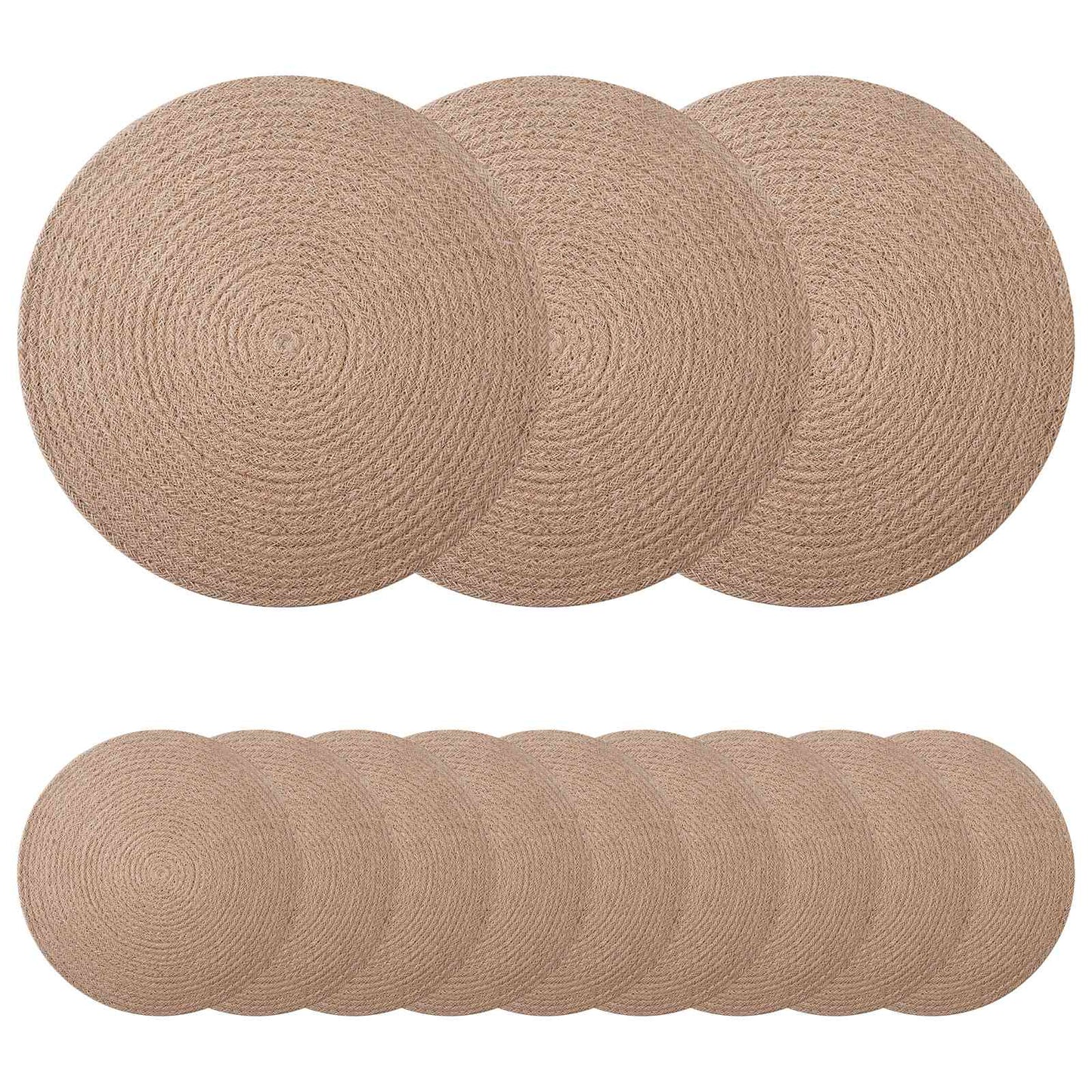 Džiuto paveikslai 12 pcs Natūrali Ø 30 cm 100% Tossa Džiutas