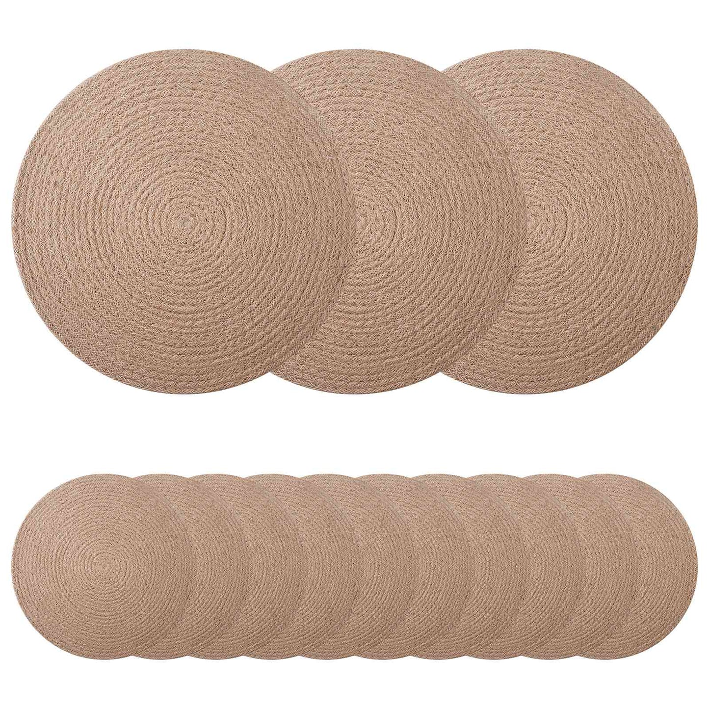 Džiuto paveikslai 50 pcs Natūrali Ø 30 cm 100% Tossa Džiutas