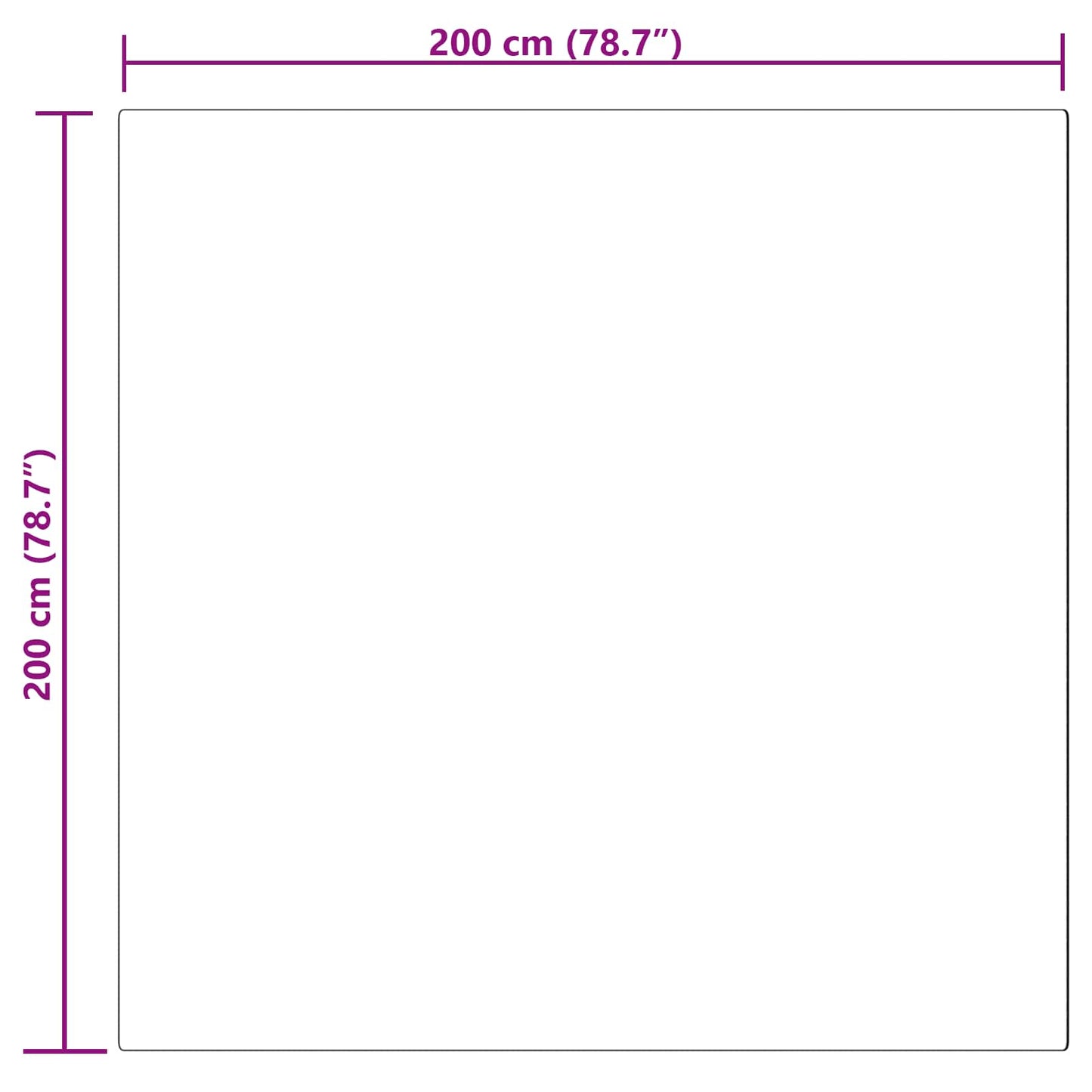 Dirbtinio avikailio kilimas Tafalla Juoda 200 x 200 cm