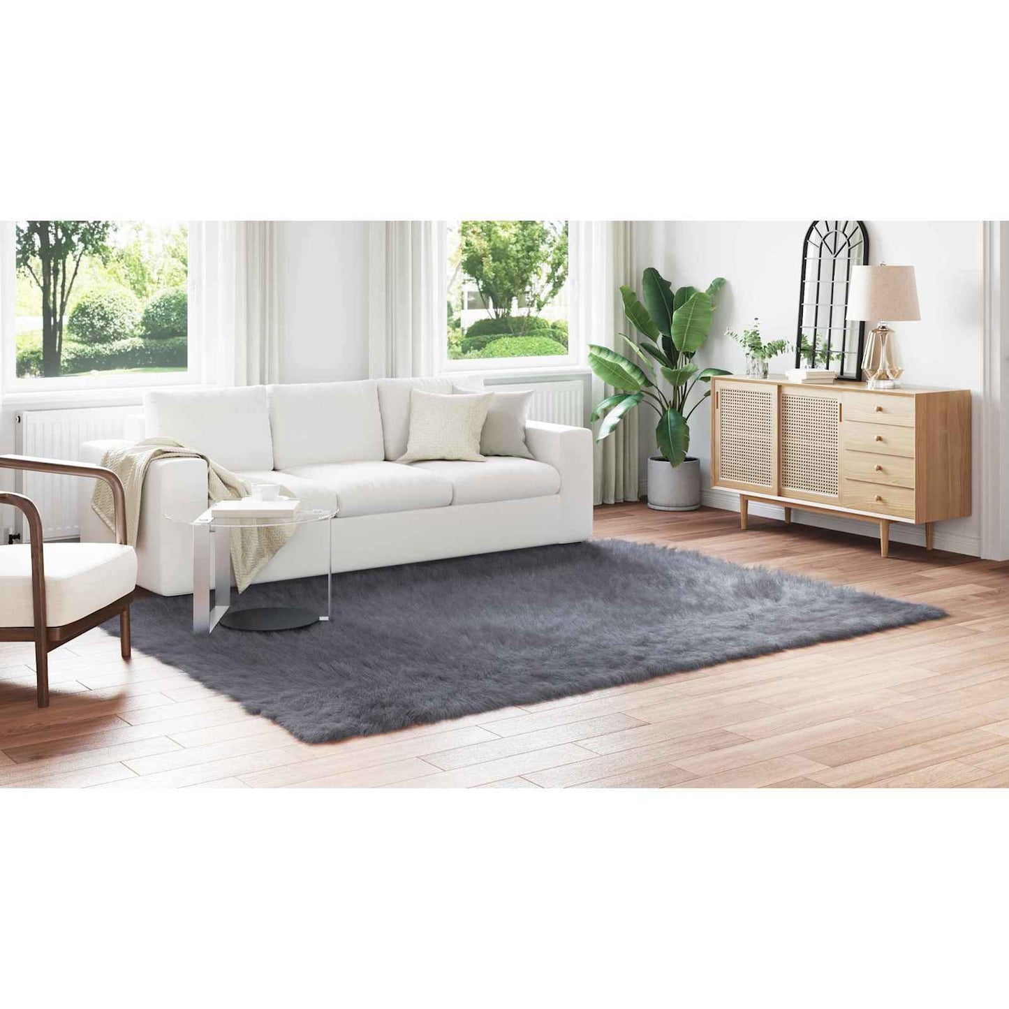 Dirbtinio avikailio kilimas Tafalla Antracitas 200 x 280 cm