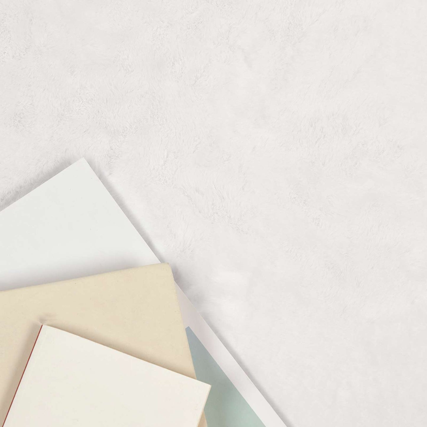 Dirbtinio triušio kailio kilimas Olite Balta 140 x 200 cm