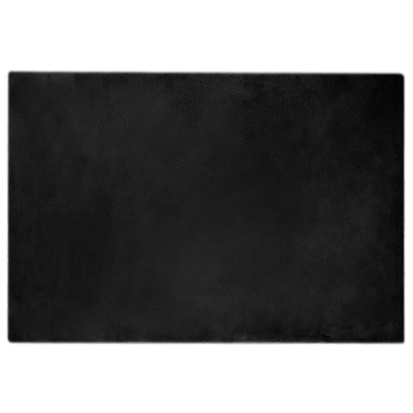 Dirbtinio triušio kailio kilimas Olite Juoda 120 x 170 cm
