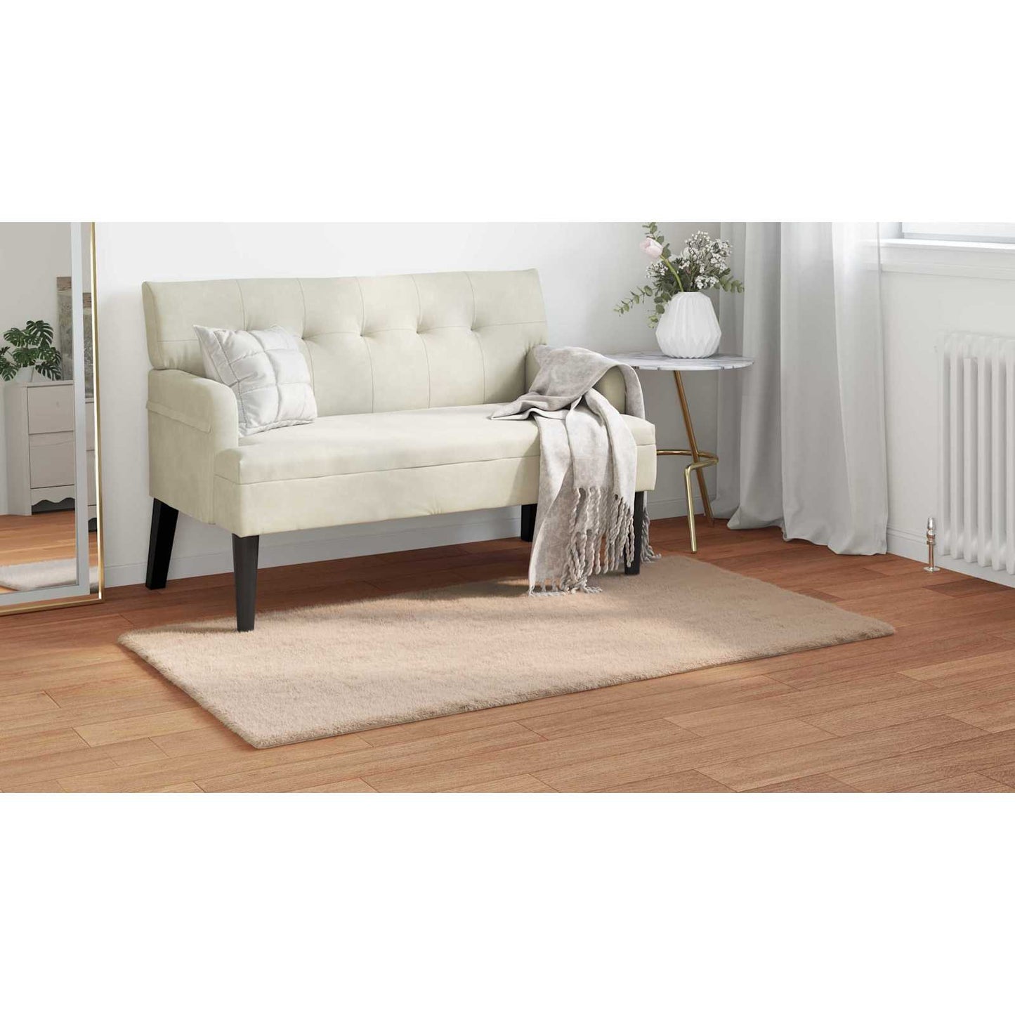 Dirbtinio triušio kailio kilimas Olite Taupe 80 x 150 cm