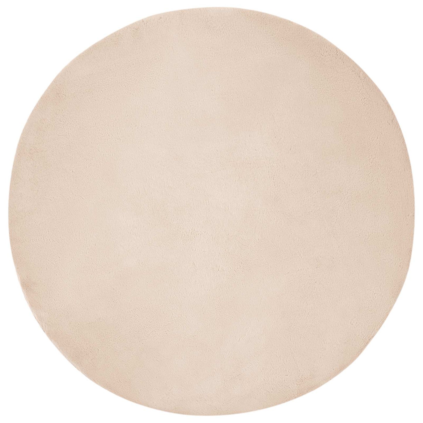 Dirbtinio triušio kailio kilimas Olite Taupe Ø 120 cm