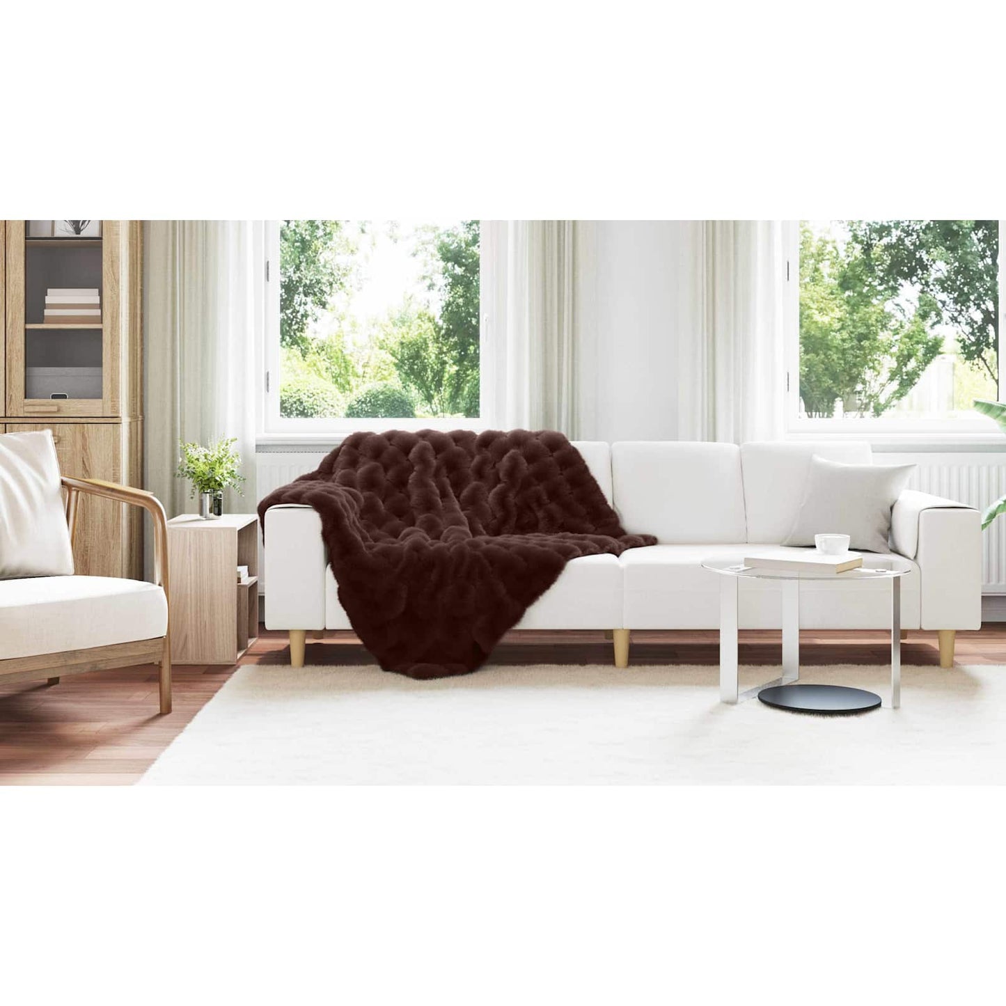 Neslystanti antklodė iš dirbtinio triušio kailio Olite 4 pcs