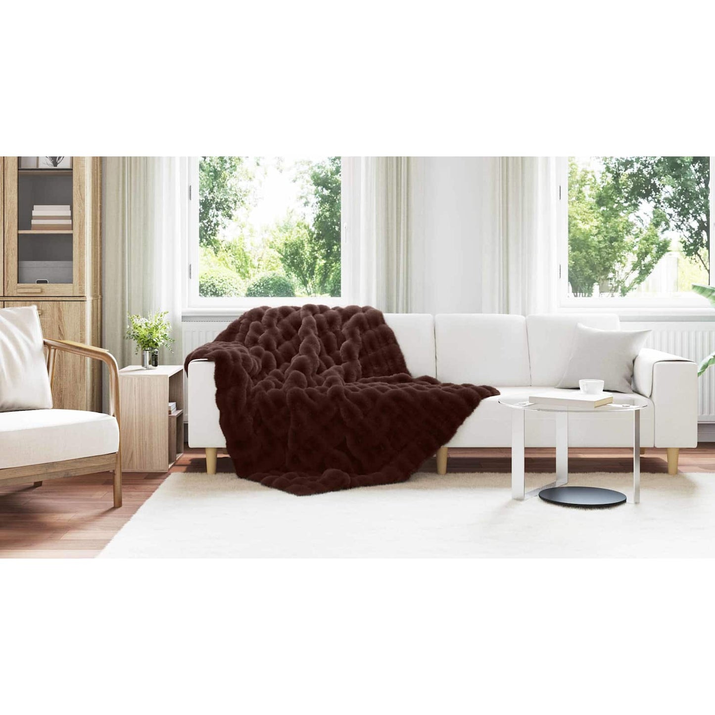 Neslystanti antklodė iš dirbtinio triušio kailio Olite 4 pcs