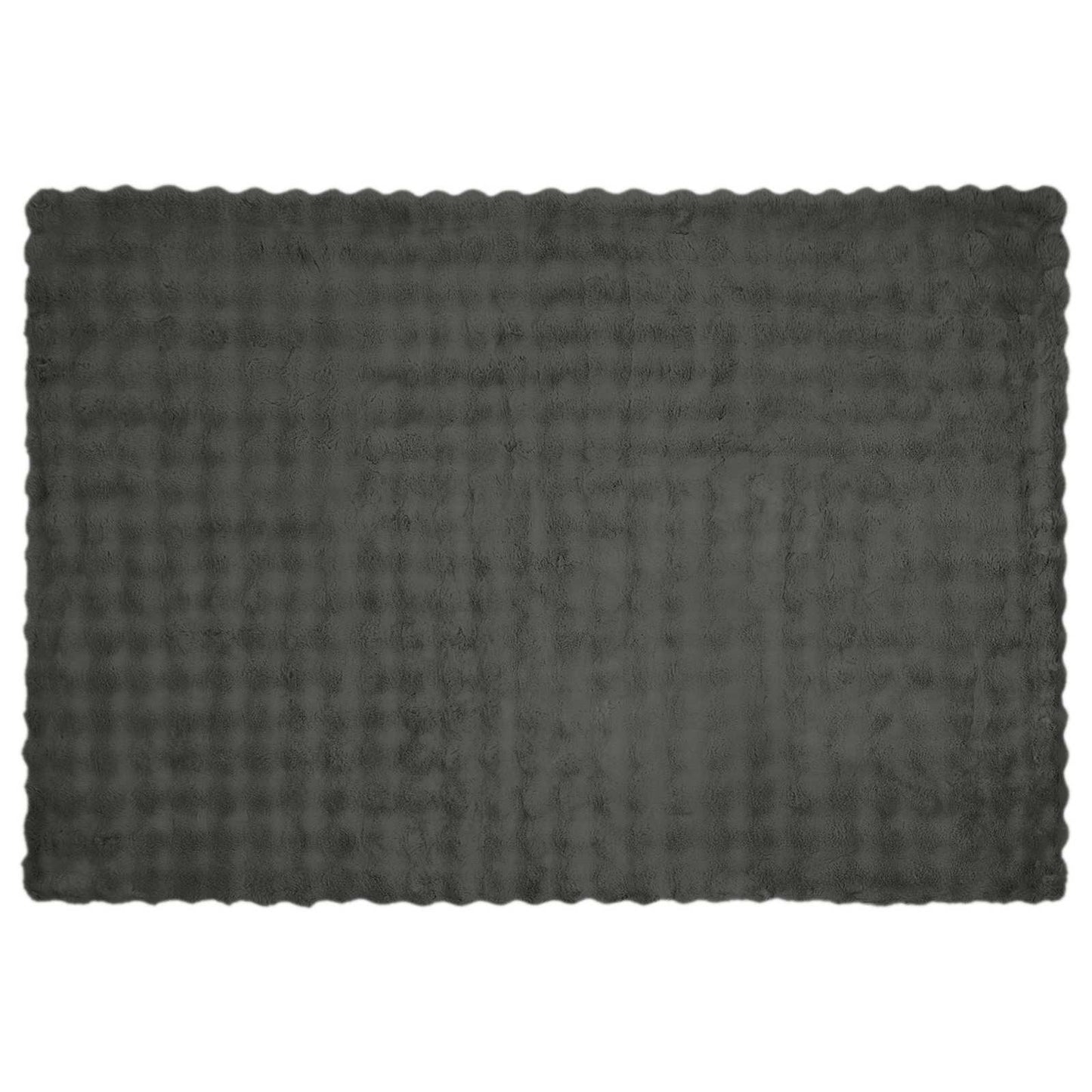 Dirbtinio Zefyro Pūkuotas Patalynė 4 pcs Tamsiai pilka