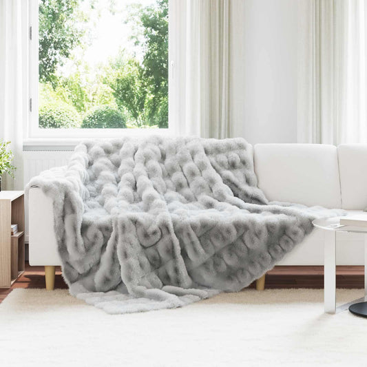 Dirbtinio Zefyro Pūkuotas Patalynė Pilka 240 x 270 cm