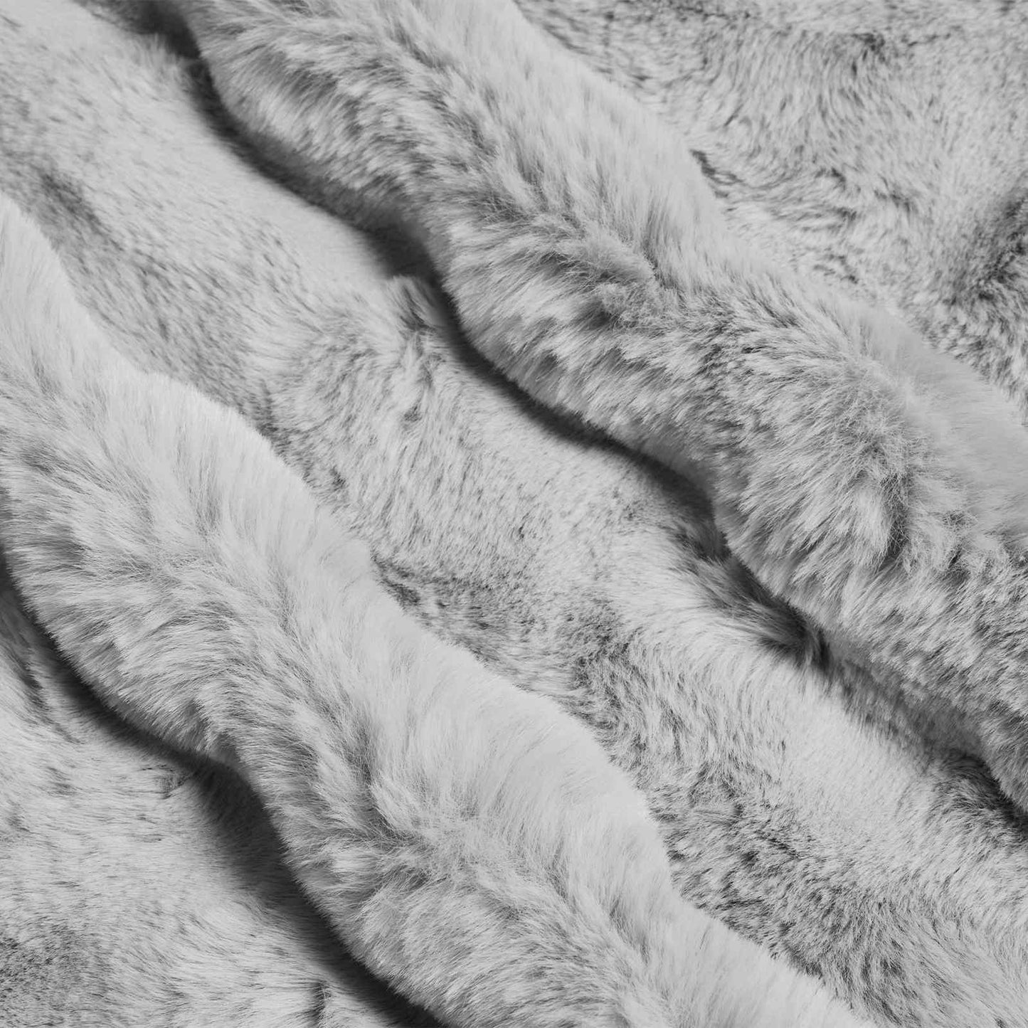 Dirbtinio Zefyro Pūkuotas Patalynė 4 pcs Pilka 130 x 150 cm