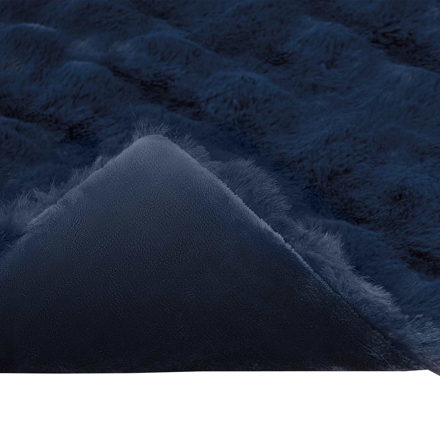 Dirbtinio Zefyro Pūkuotas Patalynė Jūrinė mėlyna 220 x 240 cm