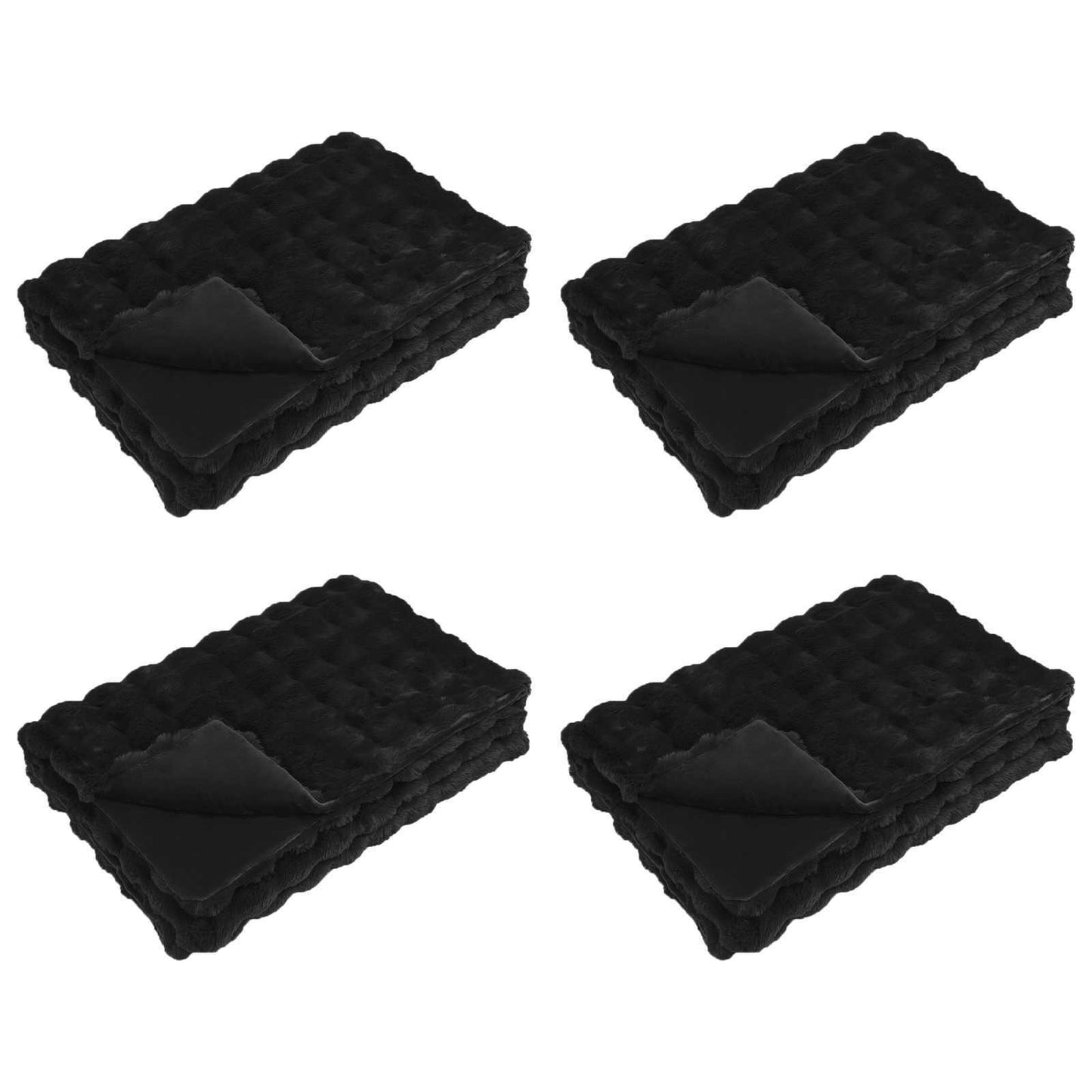 Neslystanti antklodė iš dirbtinio triušio kailio Olite 4 pcs