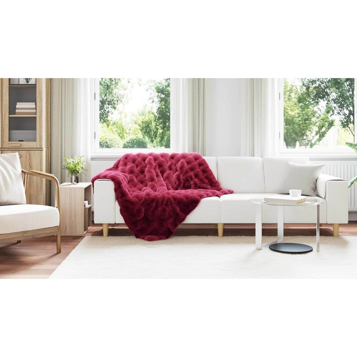 Neslystanti antklodė iš dirbtinio triušio kailio Olite 4 pcs