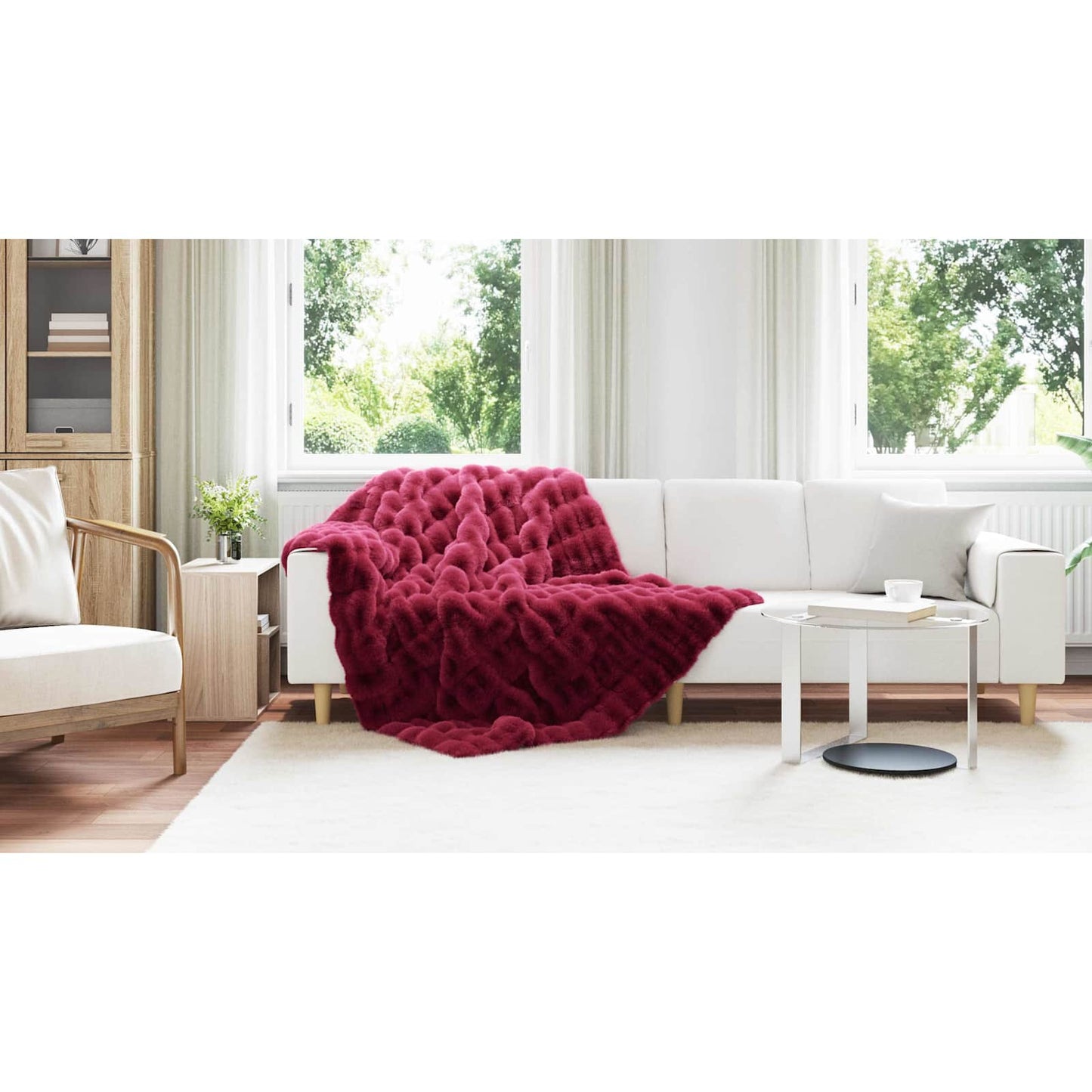 Neslystanti antklodė iš dirbtinio triušio kailio Olite 4 pcs